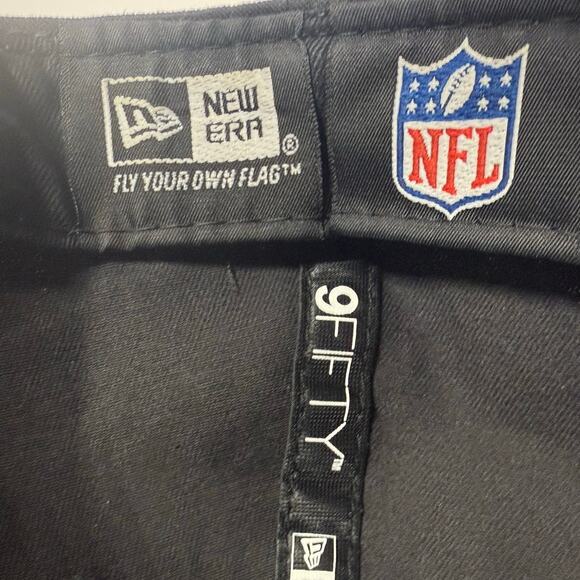 New Era 9Fifty NFL Pittsburgh Steelers Snapback Hat Black Gold M/L Retro - Picture 7 of 10